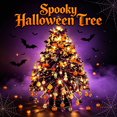 thumbnail image 2 of DIY Beaded Halloween Tree Craft Kit for Adults, Crystal Tabletop Tree with Pumpkin Bat Spider Charms, Spooky Desktop Decor Gift, 2 of 7