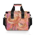 thumbnail image 7 of FORMRS Insulated Cooler Bag 24 Cans Capacity Soft Leakproof Lunch Box with Side Pockets, Abstract Pink Flowers, 7 of 7