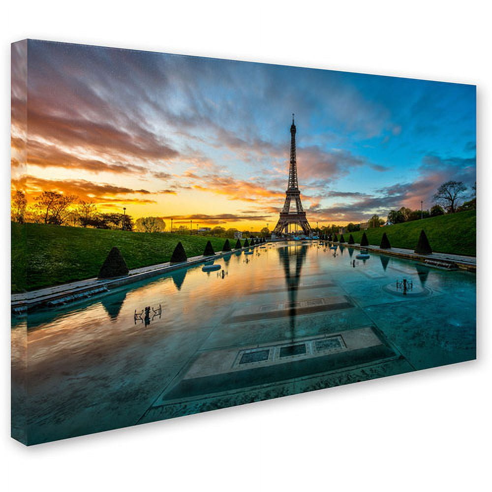 Trademark Fine Art "Sunrise in Paris" Canvas Art by Mathieu Rivrin