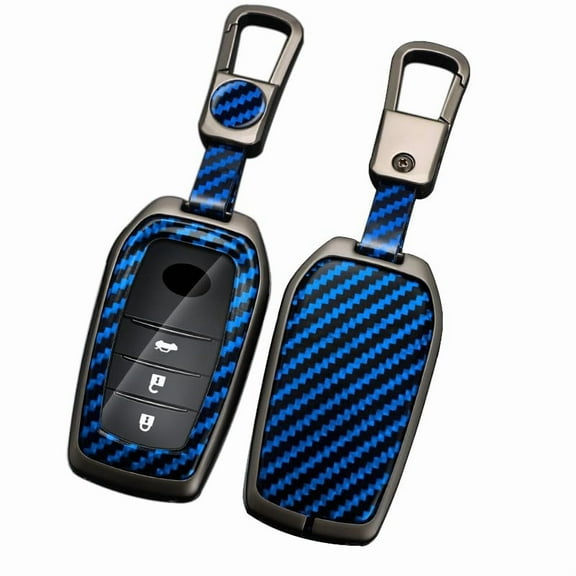 for Toyota Key Fob Cover, Carbon Fiber Texture Key Fob Case for 2025 Camry, 2021-2025 Venza, Grand Highlander Hilux, Fortuner, 2022-2025 Tundra Tacoma Remote Key