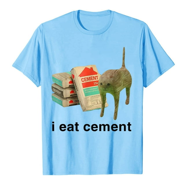 Hauts à Col Rond Imprimés en Anglais "I Eat Ciment" pour Femmes, Chemises Décontractées d'Été, Col en V, Manches Longues, Lot de Hauts à Col Roulé