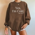 thumbnail image 4 of Nouveau Womens Tops 2023 Imprimé Col Rond Manches Longues Molleton Décontracté Coupe Oversize Pull-Over for Women, 4 of 8