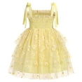 thumbnail image 2 of IBTOM CASTLE Baby Girls Tutu Dress Sleeveless Backless Princess Tulle Birthday Party Dresses Sequin Ruffle Summer Sundress 12-18 Months Yellow Daisy, 2 of 8