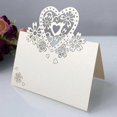 thumbnail image 2 of 2026 Love Heart Table Name Place Cards Wedding Party Cut On Pearlescent Card, 2 of 2