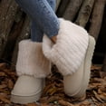 thumbnail image 2 of Women's Snow Boots, Warm Fuzzy Lined Short Booties with Platform Sole, 2 of 6