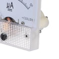 thumbnail image 5 of Analógico Corriente Panel Medidor DC 0-50uA 85C1 Amperímetro 64x57x56mm para Circuito Prueba Carga Batería Amperios Probador Calibre Paquete de 1, 5 of 5