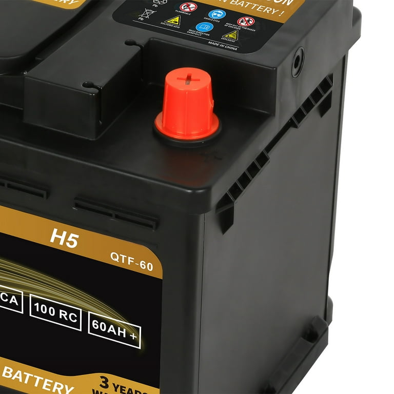 Weize Platinum AGM Battery BCI Group 47-12v 60Ah H5 Size 47 Automotive Battery, 100RC, 680Cca, 36 Months Warranty