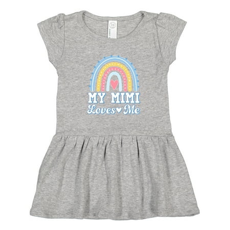 

Inktastic My Mimi Loves Me Retro Rainbow Gift Toddler Girl Dress