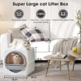 thumbnail image 5 of Covered Semi-Automatic Self Cleaning Pull and Scoop Cat Litter Box Odor Control,Non-Electric, 5 of 7