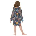 thumbnail image 4 of FORMRS Niños Bathrobe Unisex Hooded Robe Soft Plush Pajamas Sleepwear, Size 2-3T, Pink Christmas Splendor, 4 of 7