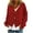Red, variant on Womens Flannel Cardigan Sweaters Trendy Polka Dot Print Jackets Long Sleeve Button Down Outerwear Warm V Neck Fall Sweater Coat Open Front Casual Sweater Cardigans