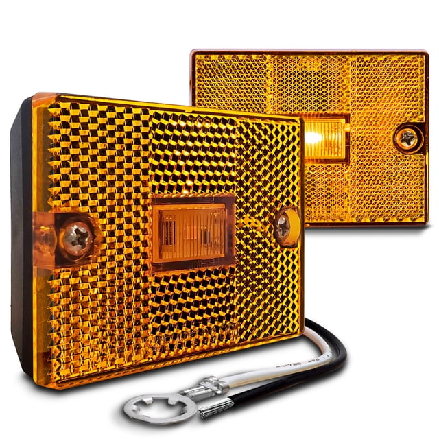 Marcador lateral TRUE MODS de 2 x 3 cm, LED ámbar, montaje en tachuelas
