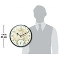 thumbnail image 5 of Infinity Instruments Orbis Black All Weather Clock Black Transitional Analog Display Wall Clock, 5 of 7
