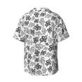 thumbnail image 5 of Uemuo Snake Pattern Cotton Linen Short Sleeve Shirts,Casual Lightweight Button Down Shirts,Vacation Beach Summer Tops-Medium, 5 of 7