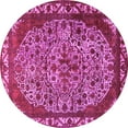 thumbnail image 1 of Ahgly Company Indoor Round Oriental Pink Industrial Area Rugs, 4' Round, 1 of 4