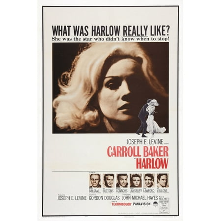 Red Sea Balsam Harlow Poster Art Top Carroll Baker As Jean Harlow Bottom L-R Martin Balsam Red Buttons Michael Connors Angela Lansbury Peter Lawford Raf Vallone 1965 Movie Poster Masterprint ()