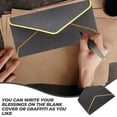 thumbnail image 3 of GOOHOCHY 10pcs Compact Invitation Envelope Black Iridescent Paper Retro European Style for Bridal Shower, 3 of 8