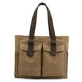 thumbnail image 1 of Bolsa de lona con asa - Bolsa de mamá, bolso de mensajero de gran capacidad, bolso de hombro duradero con múltiples bolsillos, bolso de mano resistente al desgaste, bolso de mano, 1 of 7
