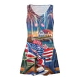 thumbnail image 4 of ZHUGeLI 4th of July Outfits for Women, Women's Casual With Pockets Summer Floral Print Dress V-Neck Mini Dresses, American Flag Patriotic Outfits Up to 50% off, 4 of 7