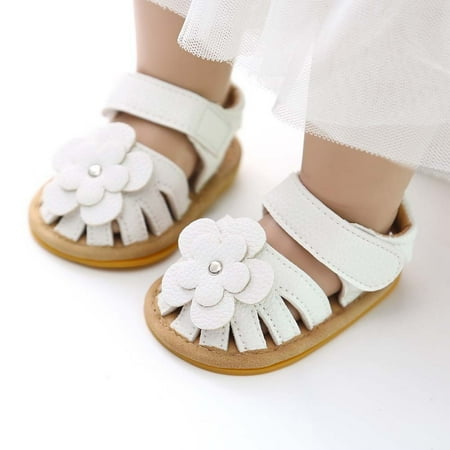 

Ruidigrace Sole Non-Slip Flower Shoes Girls Sandals Baby Rubber Soft Walking Flat Boys Baby Shoes