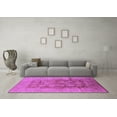 thumbnail image 3 of Ahgly Company Indoor Square Oriental Purple Traditional Area Rugs, 6' Square, 3 of 4