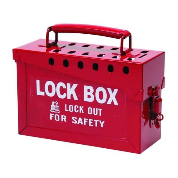 Condor Group Lockout Box,Red,6" H 7820