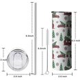 thumbnail image 5 of 20oz White Christmas Car and Camper Pattern Skinny Tumblers Stainless Steel Tumbler with Lid and Straw,Vacuum Insulated Double Wall Travel Tumbler Cups with Cleaning Brush for Coffee,Tea, 5 of 6