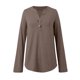 thumbnail image 4 of MHFRRA Camisa de Manga Larga, Informal, de Otoño, Cómoda, Suave y Básica, para Uso Diario. Caqui, 4 of 7