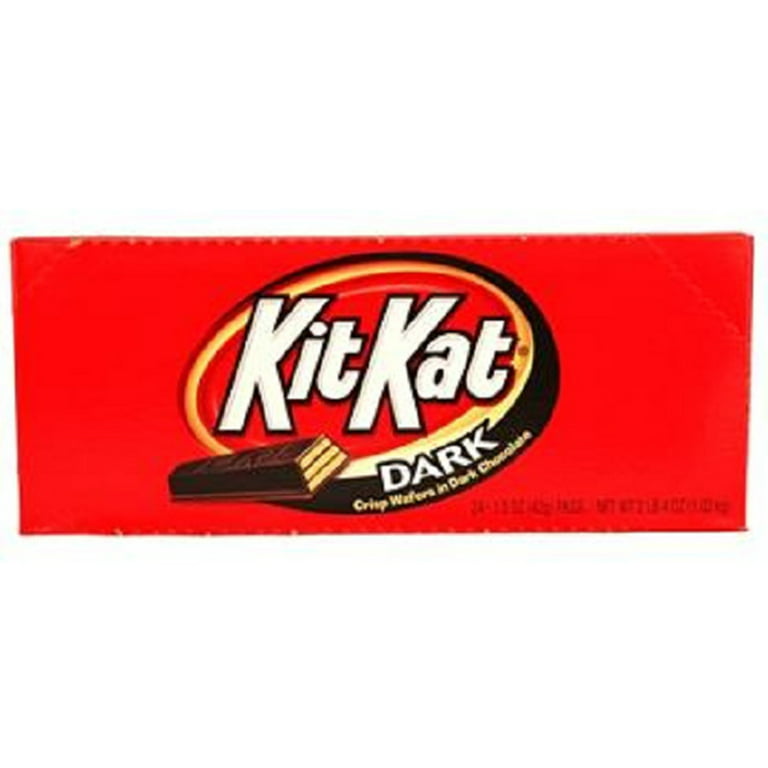 KIT KAT Dark Chocolate Candy, 1.5 Ounce, Full Size Bars, 24 Count