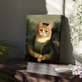 thumbnail image 6 of P&L Art Cat Mona Lisa Framed Canvas Wall Art - Quirky Feline Twist on Iconic Art - Fun Home Decor for Living Room, Bedroom & More - Unique Gift, 6 of 8
