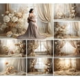 thumbnail image 2 of Photography Background Vintage Room Window Curtain Flowers Adult Birthday Pregnant Portrait Decor Backdrop Photo Studio, 2 of 8