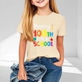 thumbnail image 2 of HAOTAGS Boys Girls T - shirts,Round Neck Short Sleeve Printed Spring Summer School Festive Tees Yellow 2 T, 2 of 7