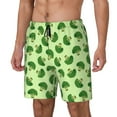 thumbnail image 1 of Balery Broccoli Vegetables Bañador para hombre, shorts de playa de secado rápido con entrepierna y forro de compresión-Medium, 1 of 6