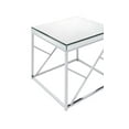 thumbnail image 5 of Steve Silver Evelyn Contemporary 23" Mirror End Table, Clear and Silver Chrome, 5 of 6
