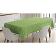 thumbnail image 1 of Ikat Tablecloth, Old Fashioned Gypsy Indonesian Pattern with Abstract Floral Motifs, Rectangle Satin Table Cover Accent for Dining Room and Kitchen, 60" X 90", Apple Green Black, by Ambesonne, 1 of 2