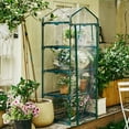 thumbnail image 2 of 4-Tier Greenhouse Replacement Cover Clear PVC Greenhouse Replacement Cover with Roll-Up Zipper Door - 27" L x 19" W x 61" H (Cover Only), 2 of 6