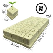 Gmogad Rockwool Cubes Garden Rock Wool Stonewool Grow Cubes Starter Plugs for Hydroponics Soilless Cultivation Clone Plants Germination Start