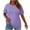 Purple, variant on YUGYXL Short Sleeve Oversized Tshirts for Women Plus Size Tops Ladies Summer Crew Neck Shirts Going Out Basics Tees Purple XXXL