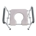 thumbnail image 1 of Raised Toilet  with Handle, Handicap Toilet  Riser Aluminium Alloy Portable  for Washroom, 1 of 7