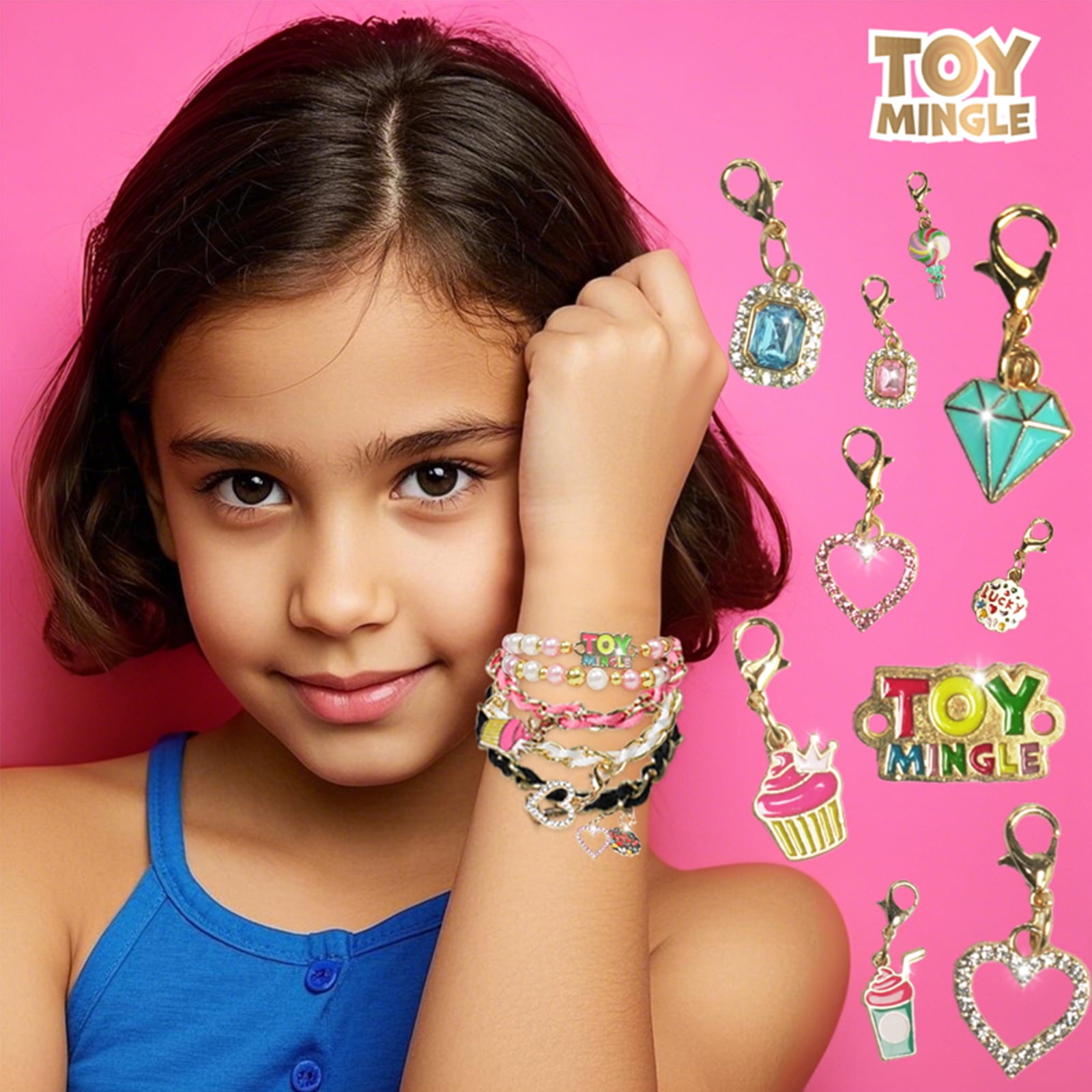 Toymingle Bracelet Making Kit Jewelry Beads Set Child 464 Pieces