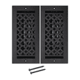 thumbnail image 6 of Prima Decorative Hardware Cast Aluminum Floor Register 4″ X 10″ VR-100 Pack of 2 - Brown, With holes and matching screws, 6 of 14