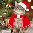 thumbnail image 5 of PULLIMORE Christmas Dog Cloak Cat Red Cape Costume Xmas Pet Clothes Apparel（Size M）, 5 of 9