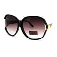 thumbnail image 2 of Womens Extra Oversized Round Designer Fashion Exposed Lens Butterfly Sunglasses Black, 2 of 4