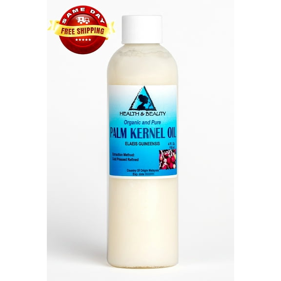 PALM KERNEL OIL ORGANIC CARRIER COLD PRESSED SUSTAINABLE NATURAL 100% PURE 4 OZ