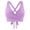 Purple, variant on Women's Push Up Bikini Top Lace Up Swimwear Tops Underwire Full Coverage Bikini Top Push Up Swim Crop Top Tie Back Tops Bathing Suit Tops L