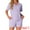 Purple, variant on DARING DIVA Pajamas Set 100% Cotton Button Down Notch Collar Sleepwear S Green