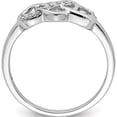 thumbnail image 2 of Sterling Silver Rhodium Plated Diamond Heart Ring (Size 7) Made In India qr5705-7, 2 of 5