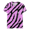thumbnail image 3 of Gibobby Playera de Manga Corta con Cuello Redondo Túnica holgada para mujer, camisetas informales verano, camiseta Floral manga corta con cuello redondo, blusa holga(Y,XL), 3 of 4