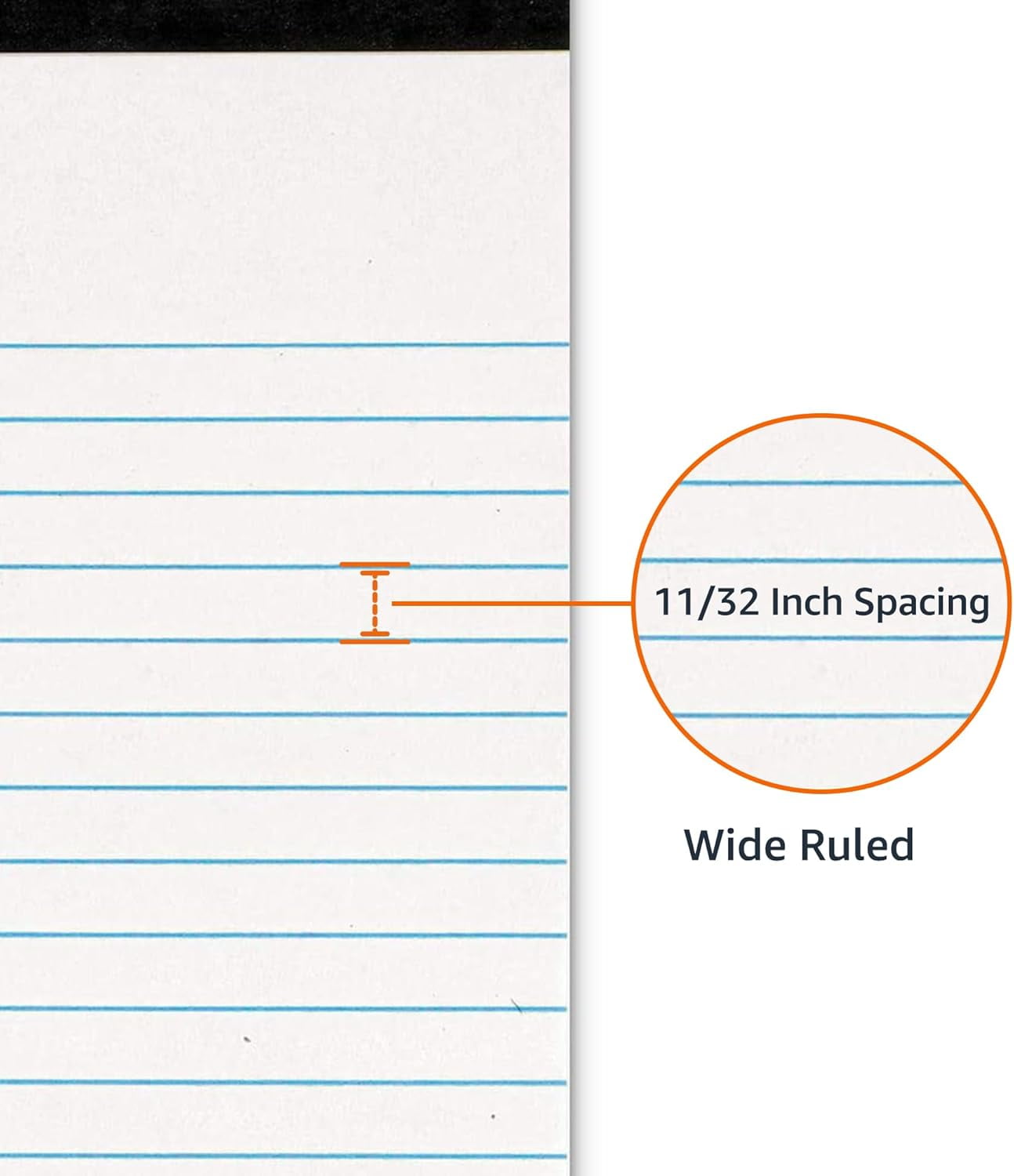 Basics 50 sheet Wide Ruled Lined Writing Note Pad, 8.5" x 11.75", 12-Pack, 600 Perforated Sheets, Canary