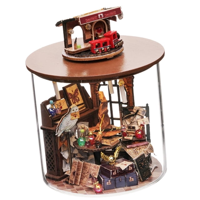 Abbracc Kit de Maison de Poupée Miniature Bricolage Bouteille de Rêve Casse-Tête 3D Kit de Modèle de Maison de Poupée pour Enfants A